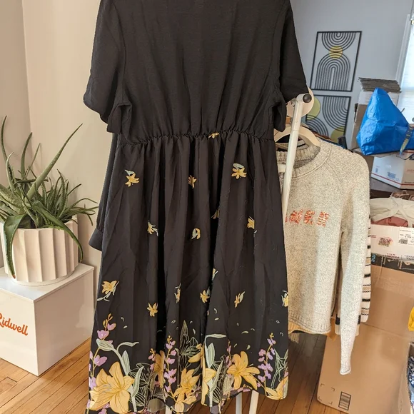 Floral maxi shorts sleeves dress - Picture 7 of 11